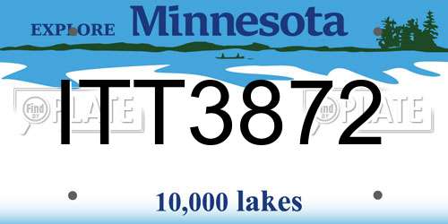 ITT3872 Minnesota License Plate
