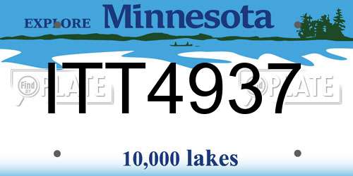 ITT4937 Minnesota License Plate