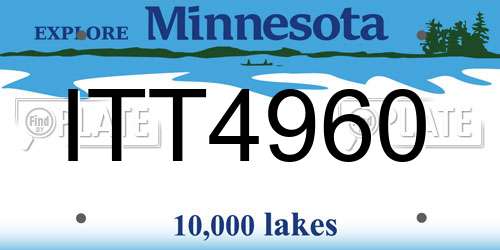ITT4960 Minnesota License Plate