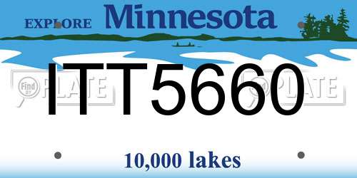 ITT5660 Minnesota License Plate