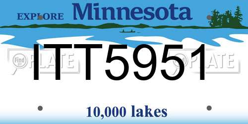 ITT5951 Minnesota License Plate