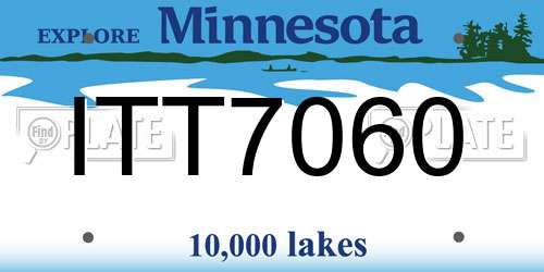 ITT7060 Minnesota License Plate