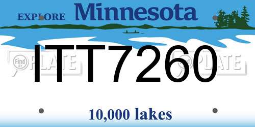 ITT7260 Minnesota License Plate