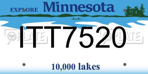 ITT7520 Minnesota License Plate