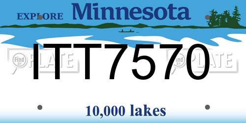 ITT7570 Minnesota License Plate