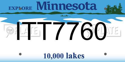 ITT7760 Minnesota License Plate