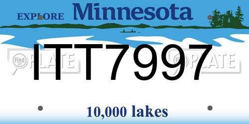 ITT7997 Minnesota License Plate