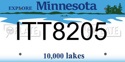 ITT8205 Minnesota License Plate
