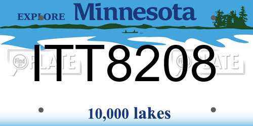 ITT8208 Minnesota License Plate