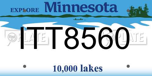 ITT8560 Minnesota License Plate