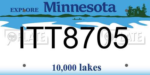 ITT8705 Minnesota License Plate