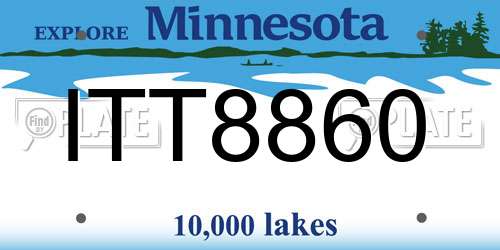 ITT8860 Minnesota License Plate