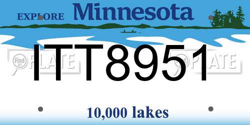 ITT8951 Minnesota License Plate