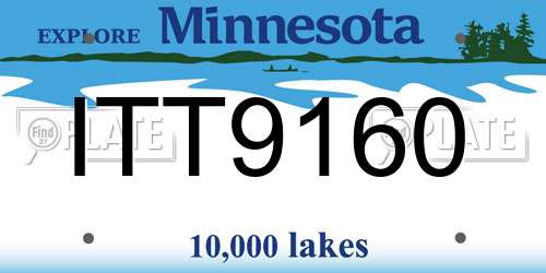 ITT9160 Minnesota License Plate