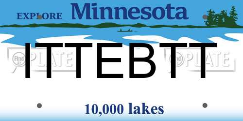 ITTEBTT Minnesota License Plate