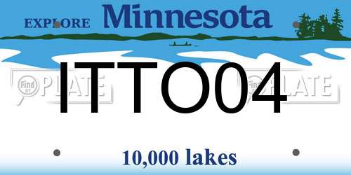 ITTO04 Minnesota License Plate