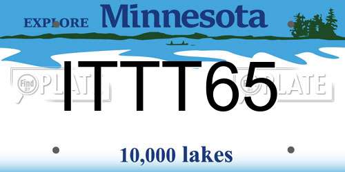 ITTT65 Minnesota License Plate