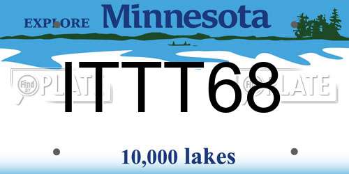 ITTT68 Minnesota License Plate