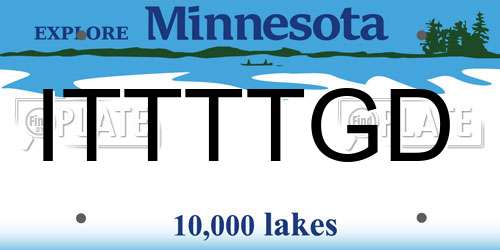 ITTTTGD Minnesota License Plate