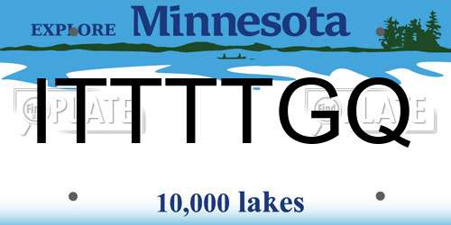 ITTTTGQ Minnesota License Plate