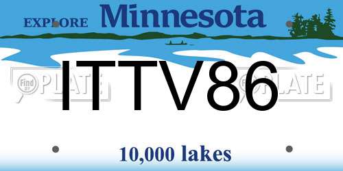 ITTV86 Minnesota License Plate