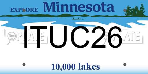 ITUC26 Minnesota License Plate