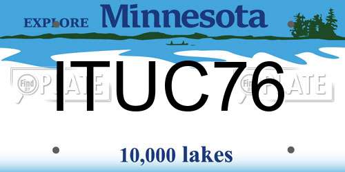 ITUC76 Minnesota License Plate