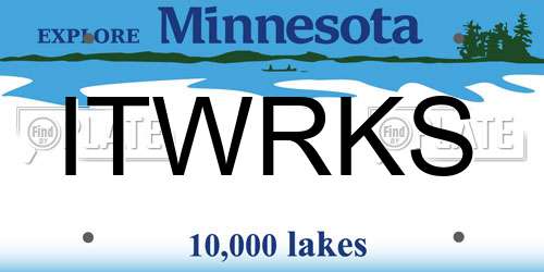 ITWRKS Minnesota License Plate