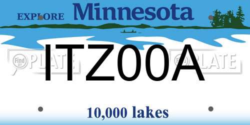 ITZ00A Minnesota License Plate