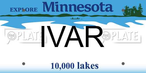 IVAR Minnesota License Plate