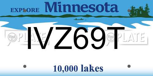 IVZ69T Minnesota License Plate