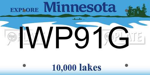 IWP91G Minnesota License Plate