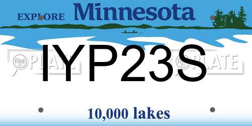 IYP23S Minnesota License Plate