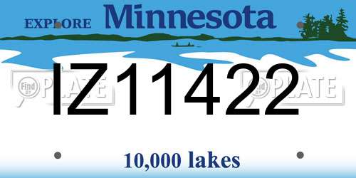 IZ11422 Minnesota License Plate