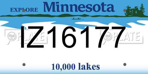 IZ16177 Minnesota License Plate