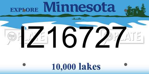IZ16727 Minnesota License Plate
