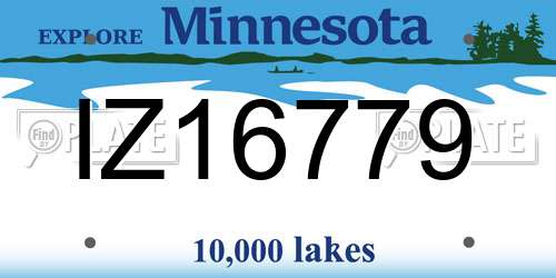 IZ16779 Minnesota License Plate