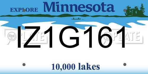 IZ1G161 Minnesota License Plate