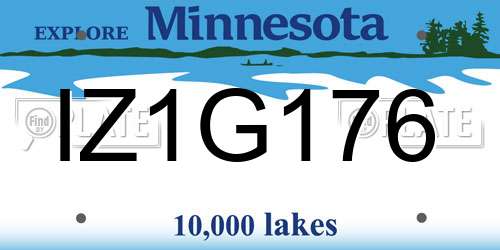 IZ1G176 Minnesota License Plate