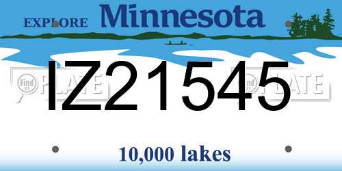 IZ21545 Minnesota License Plate