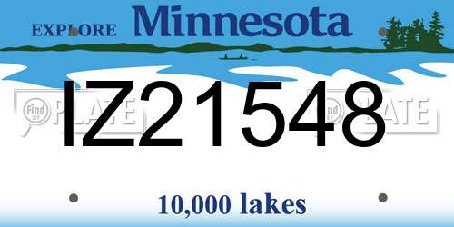 IZ21548 Minnesota License Plate