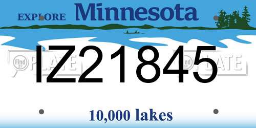 IZ21845 Minnesota License Plate