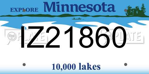 IZ21860 Minnesota License Plate