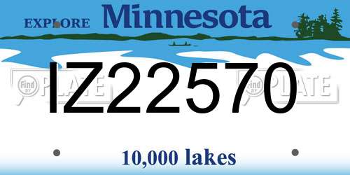IZ22570 Minnesota License Plate