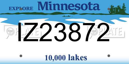 IZ23872 Minnesota License Plate