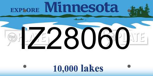 IZ28060 Minnesota License Plate