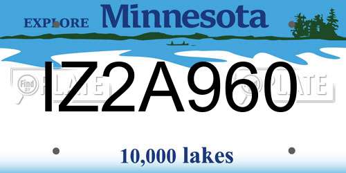 IZ2A960 Minnesota License Plate
