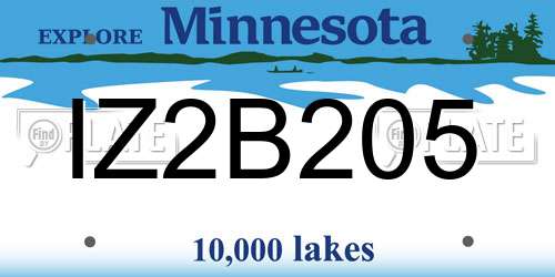 IZ2B205 Minnesota License Plate