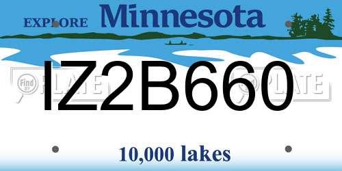 IZ2B660 Minnesota License Plate