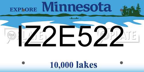 IZ2E522 Minnesota License Plate